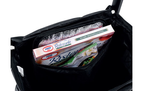 Boodschappentrolley Roterend voorwiel -  Zwart  "PUSH'N  GO"