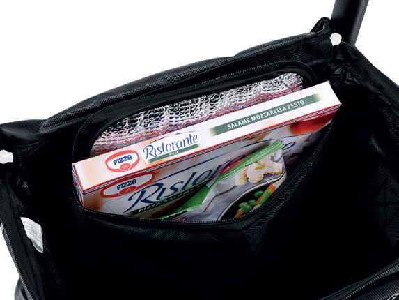 Boodschappentrolley Roterend voorwiel -  Zwart  "PUSH'N  GO"