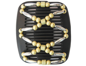 African Butterfly Hair Clips -  Black / Gold-silver