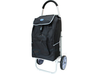 Boodschappentrolley "Shopper Reflektor"   Zwart