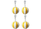 Tafelkleedgewichten Balletjes  Geel/Wit -  4 stuks