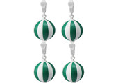 Tafelkleedgewichten Balletjes  Groen/Wit -  4 stuks