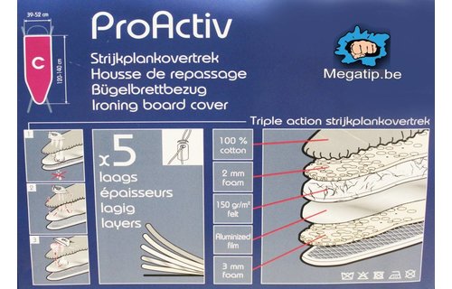 Strijkplankhoes 5 lagen maat C    "Blue Sea Plants"