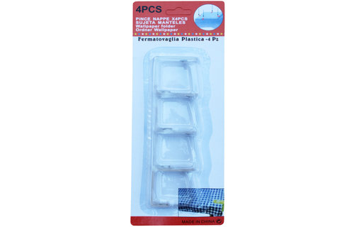 Tafelklemmen metaal-kunststof , 4 stuks Tafelklemmen metaal-kunststof , 4 stuks