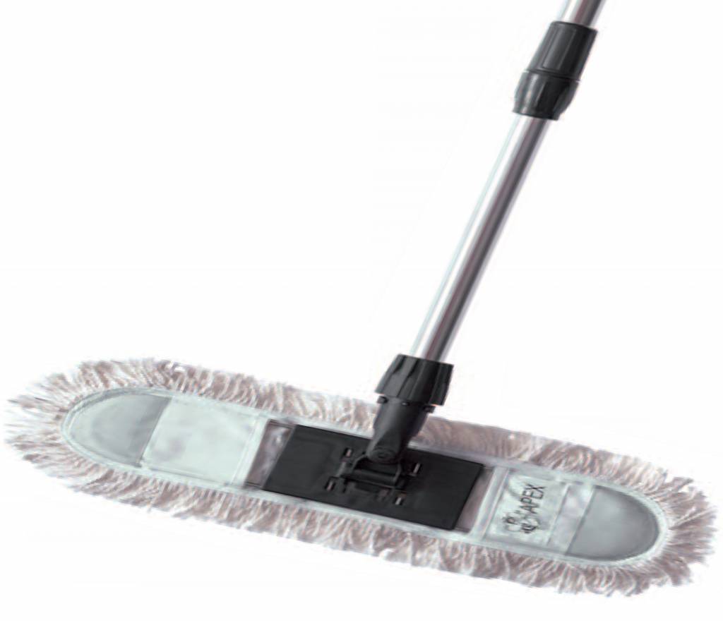 Vloerduster 60cm. met katoen vloerdoek