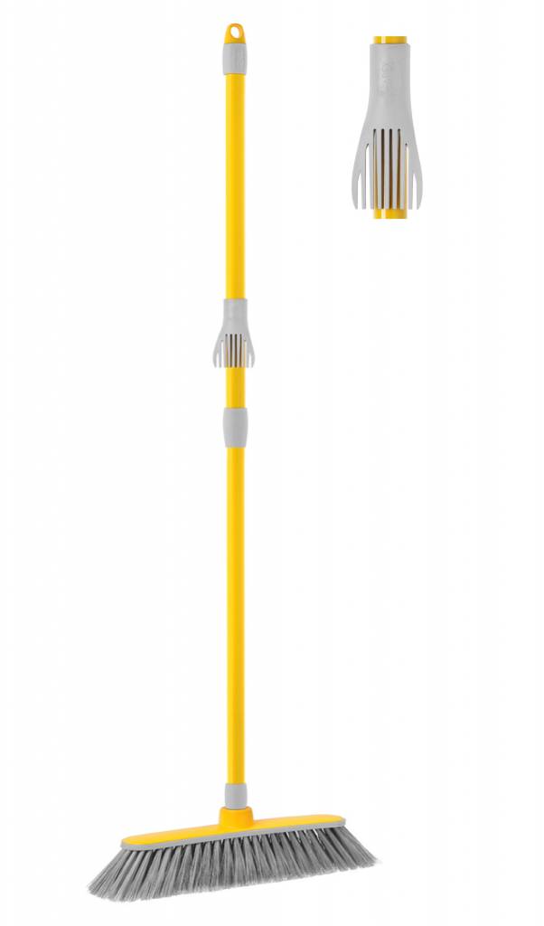 Zachte bezem met telescoopsteel Zachte bezem met telescoopsteel