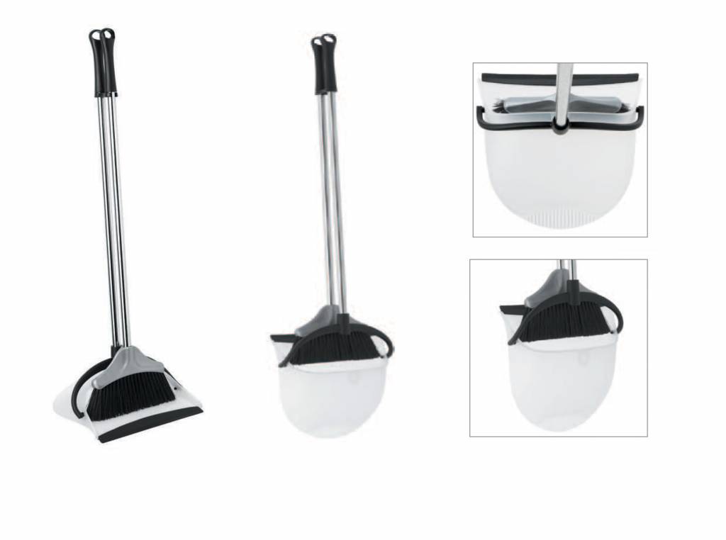 Vuilblik set met steel opklapbaar Vuilblik set met steel opklapbaar