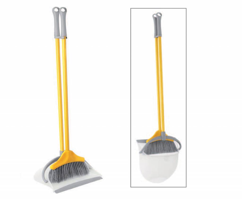 Vuilblik set met steel opklapbaar Vuilblik set met steel opklapbaar