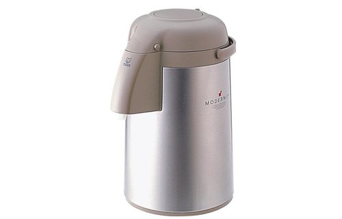 Pompthermos 2,5 Liter Beige met glazen binnenfles