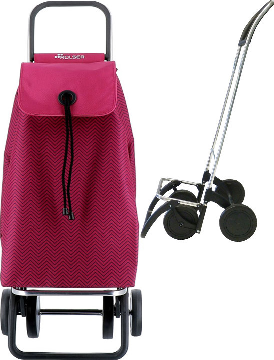 Boodschappenwagen met 4 wielen Bordeaux  "IMAX ONA DOS+2" Boodschappenwagen met 4 wielen Bordeaux  "IMAX ONA DOS+2"