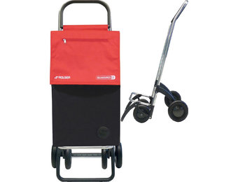 Boodschappenwagen met 4 wielen Zwart / Rood "SBELTA MF 4.2"
