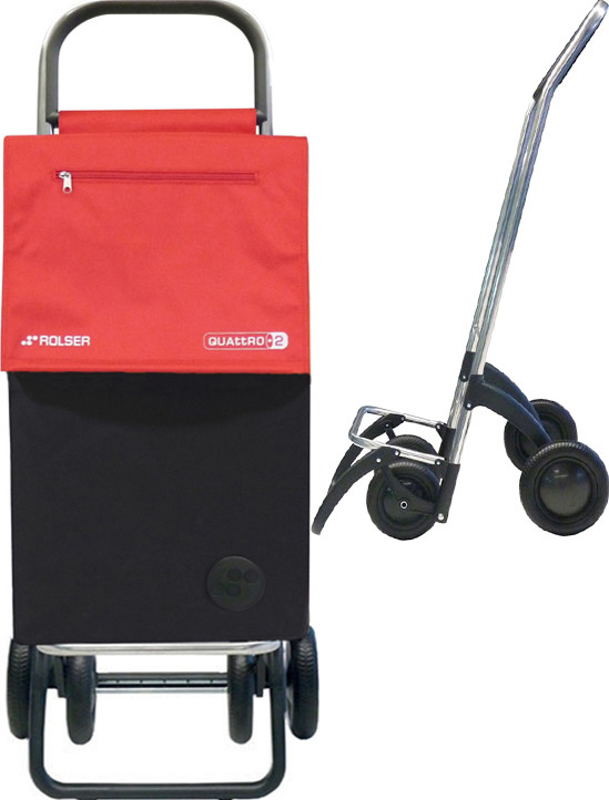 Boodschappenwagen met 4 wielen Zwart / Rood "SBELTA MF 4.2" Boodschappenwagen met 4 wielen Zwart / Rood "SBELTA MF 4.2"