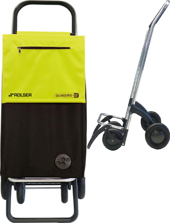 Boodschappenwagen met 4 wielen Zwart / Groen  "SBELTA MF 4.2"