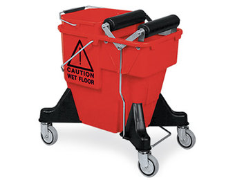 Professionele Dweilpers / Rolpers 2 rollen met emmer op Wielen