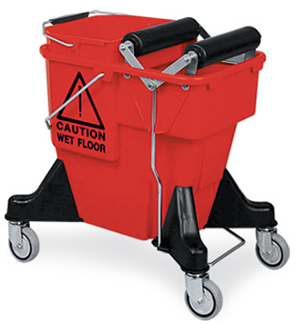 Professionele Dweilpers / Rolpers 2 rollen met emmer op Wielen Professionele Dweilpers / Rolpers 2 rollen met emmer op Wielen