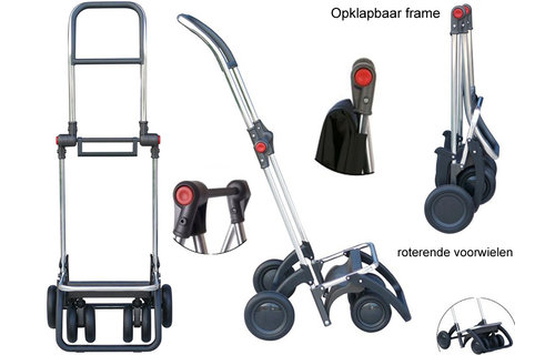 Boodschappenwagen roterende voorwielen Fel Groen  "I-MAX MF LOGIC TOUR TAKU"
