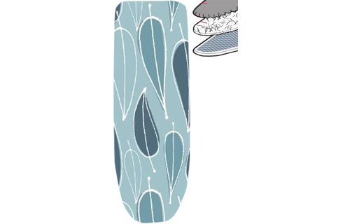 Strijkplankhoes 2 laags met elastiek A -  blue / leave