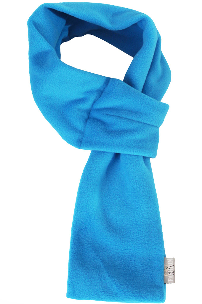 Doorsteek Sjaal fleece Zeeblauw