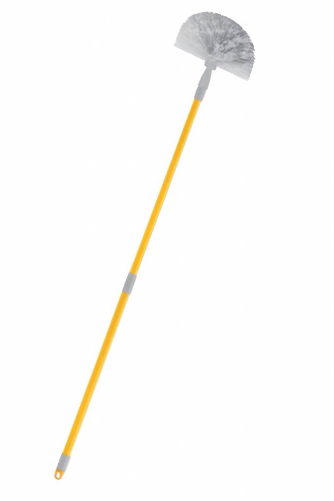 Spinnenborstel halfrond met telescoopsteel
