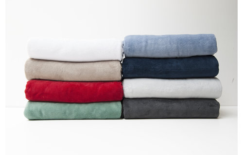 Fleece deken Coral 130x170 cm warm Grijs