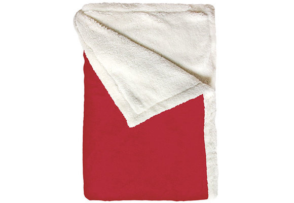 Bear Dream Sherpa Fleece deken  130 x 170 cm  -  Rood