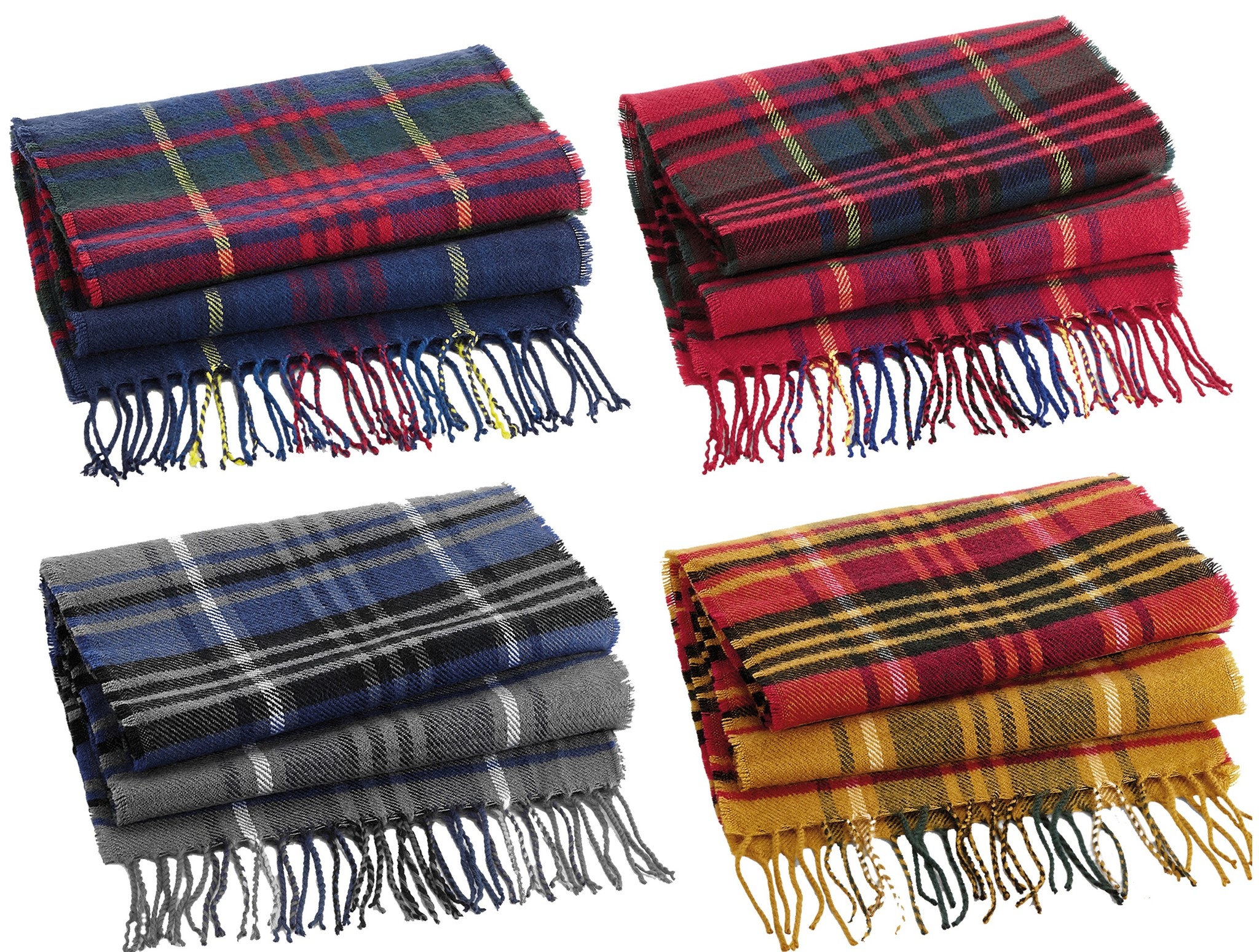 Zacht Geruite Sjaal  181 x 31 cm  "Mustard Check"