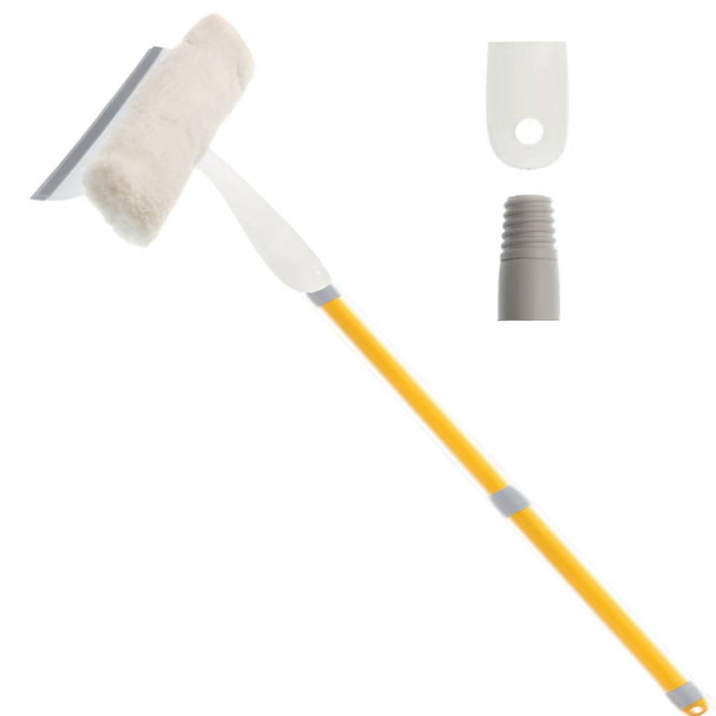 Raamwasser met Microvezeldoek en aftrekker Raamwasser met Microvezeldoek en aftrekker