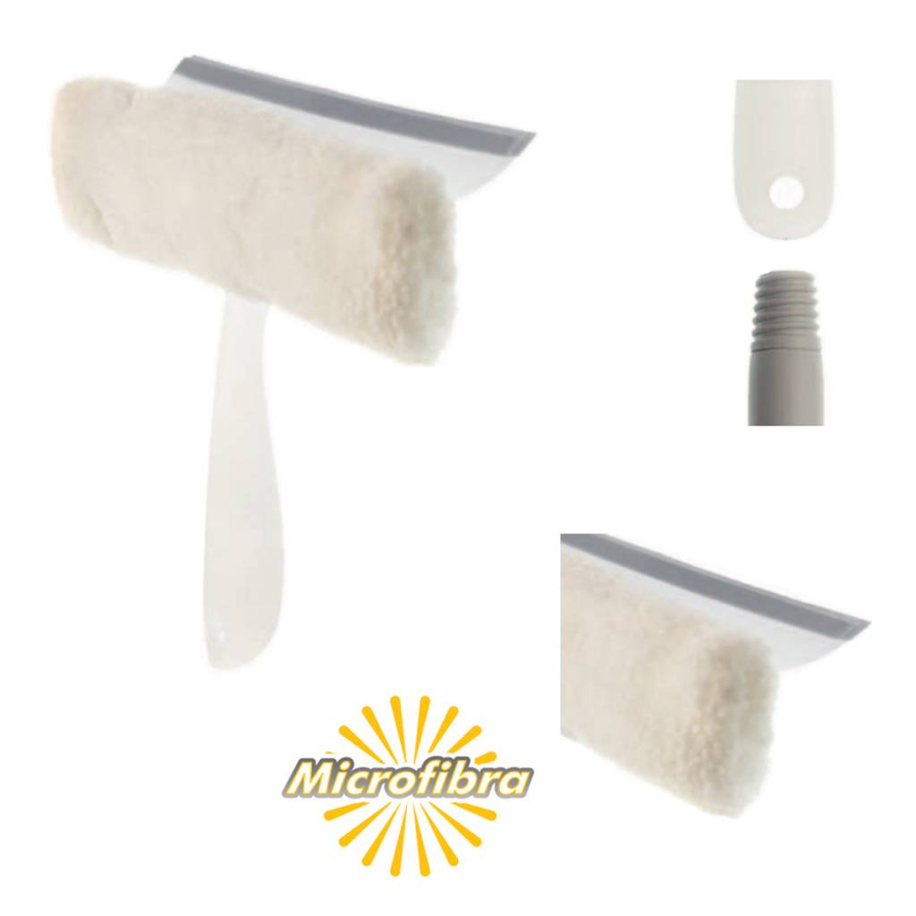 Raamwasser met Microvezeldoek en aftrekker Raamwasser met Microvezeldoek en aftrekker