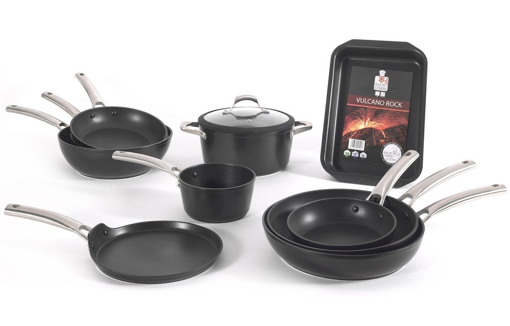 Braadpan met  Anti-Kleeflaag  "Vulcano-Rock"