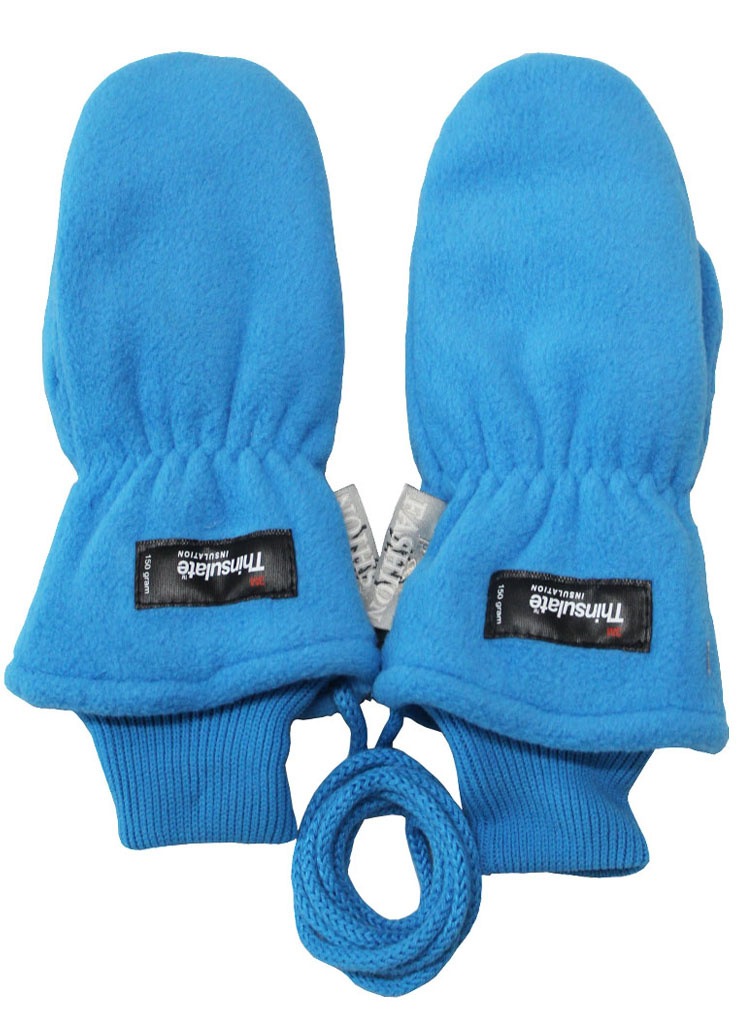 Fleece wanten kinderen Zeeblauw