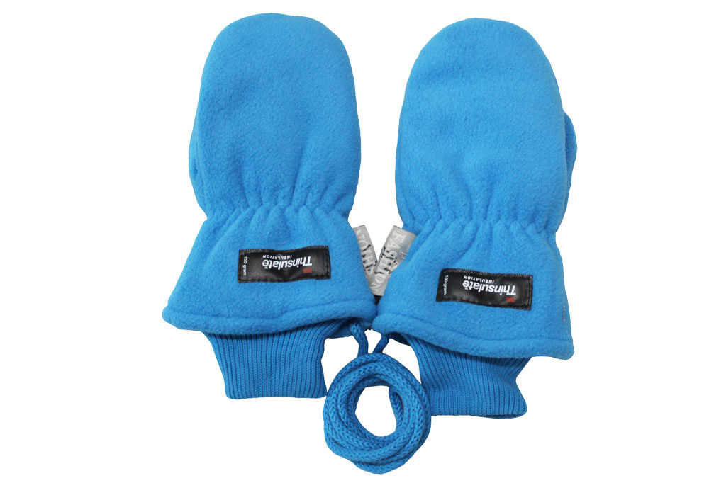 Fleece wanten kinderen Zeeblauw