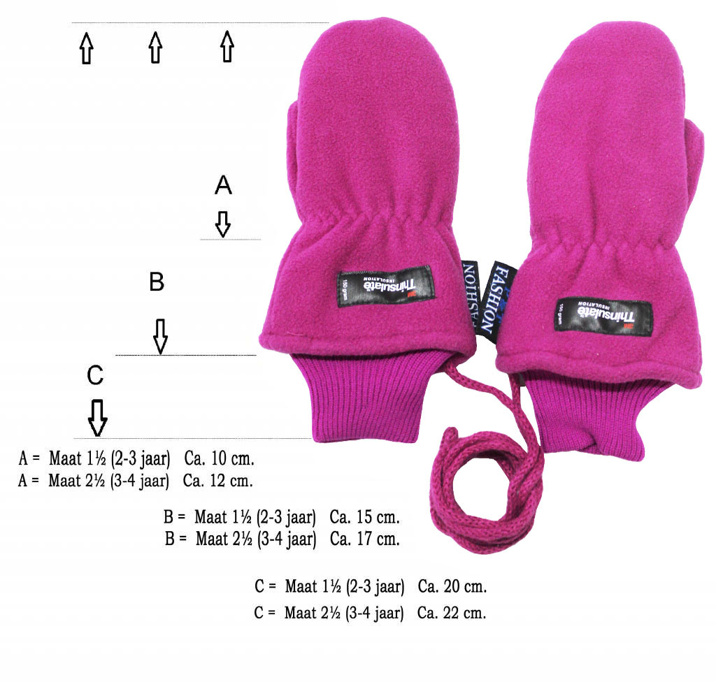 Fleece wanten kinderen  Violet Fleece wanten kinderen  Violet