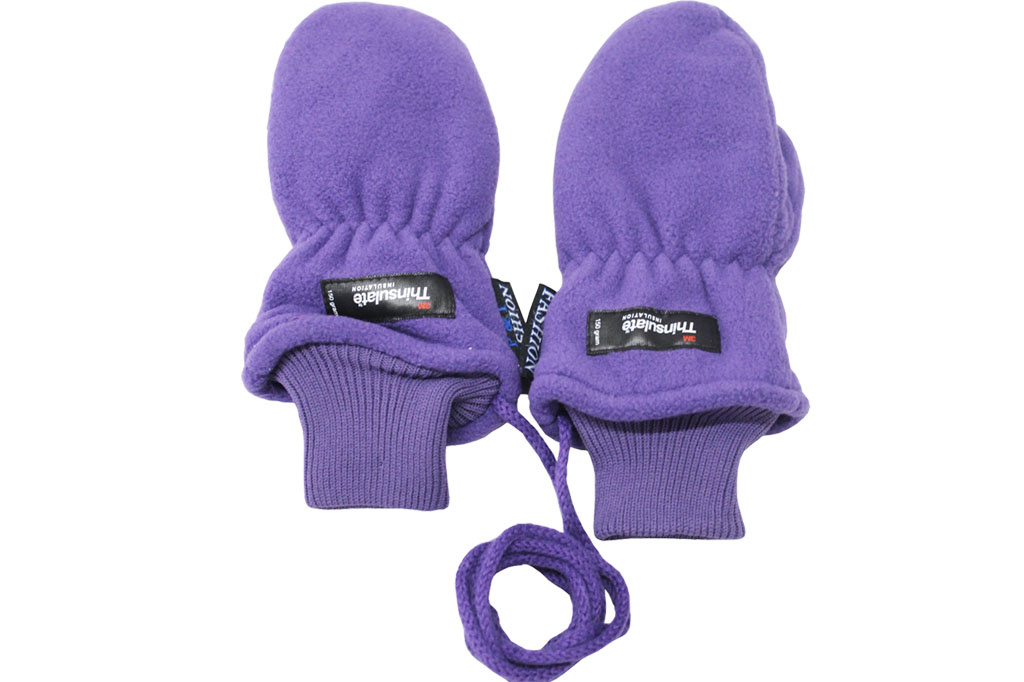 Fleece wanten kinderen  Fel Paars