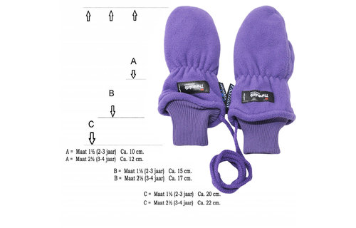 Fleece wanten kinderen  Fel Paars