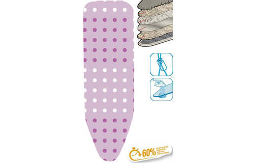 Strijkplankhoes 5 lagen maat  A  "Dots pink"