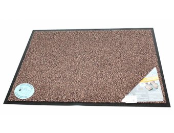 Droogloopmat Flexi met boord 40 x 60 cm. Bruin (taupe)