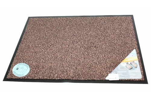 Droogloopmat Flexi met boord 40 x 60 cm. Bruin (taupe) Droogloopmat Flexi met boord 40 x 60 cm. Bruin (taupe)