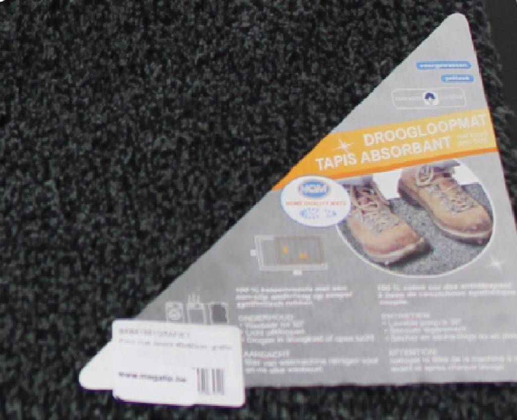 Droogloopmat Flexi met boord 40 x 60 cm. Anthracite