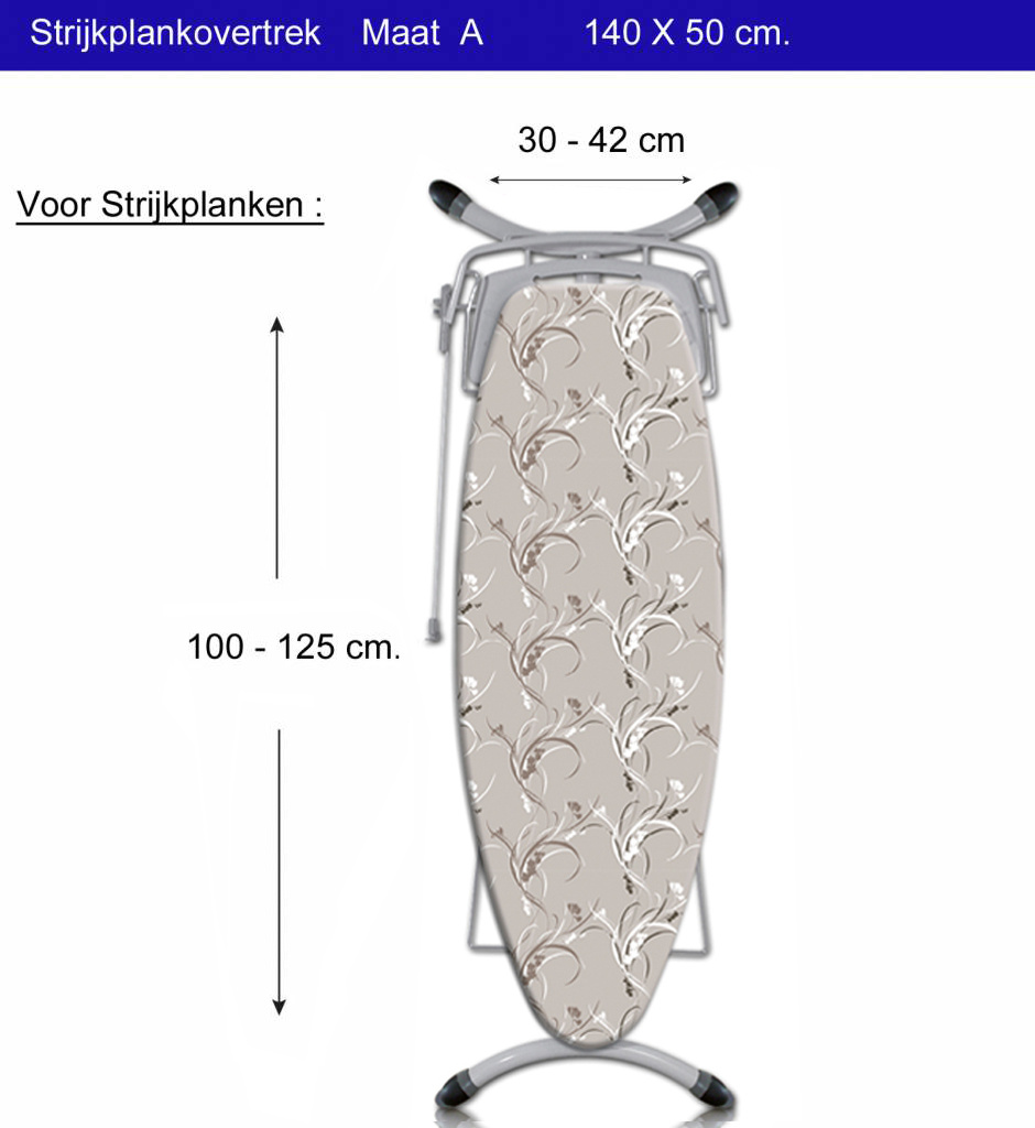 Strijkplankhoes 5 lagen maat  A    "Classic beige"