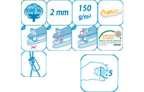 Strijkplankhoes 5 lagen maat  A  "Sweet Owls"