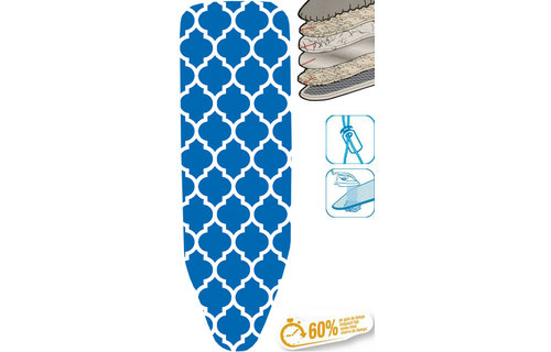 Strijkplankhoes 5 lagen maat  A  "Blue Symmetry"