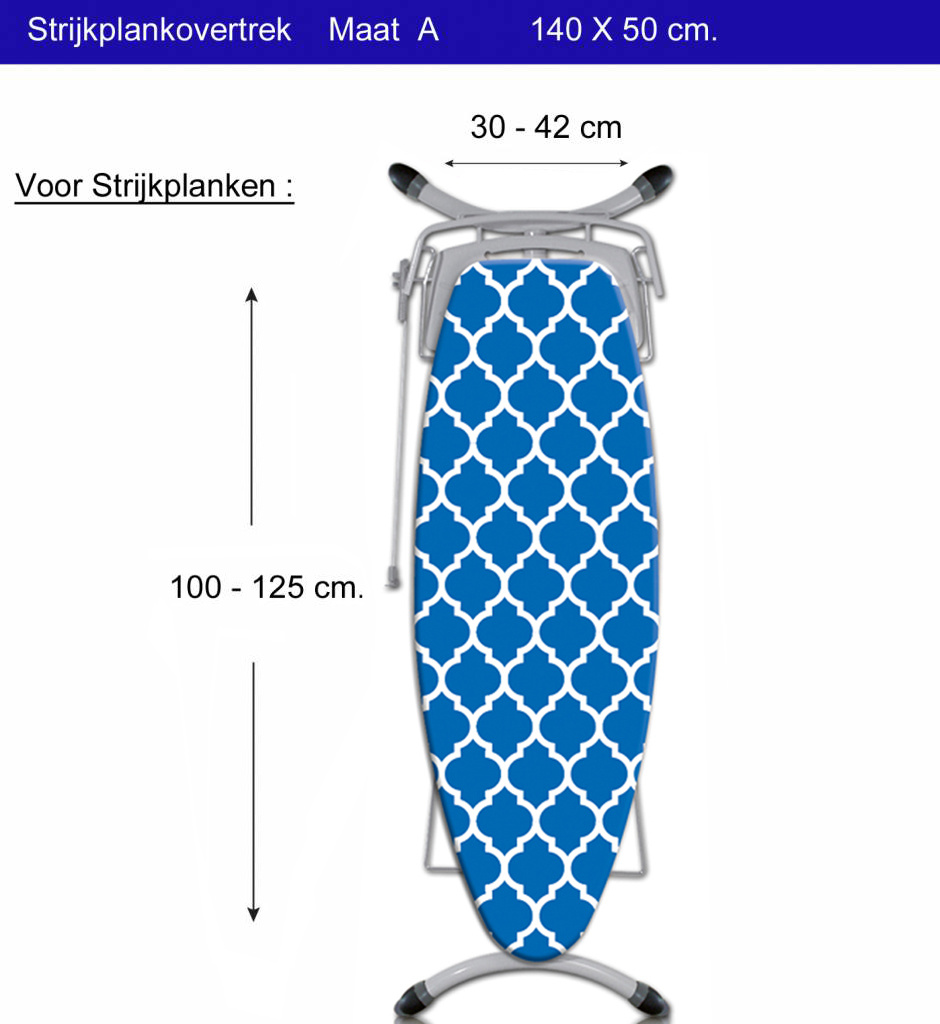 Strijkplankhoes 5 lagen maat A "Blue Symmetry" Strijkplankhoes 5 lagen maat A "Blue Symmetry"