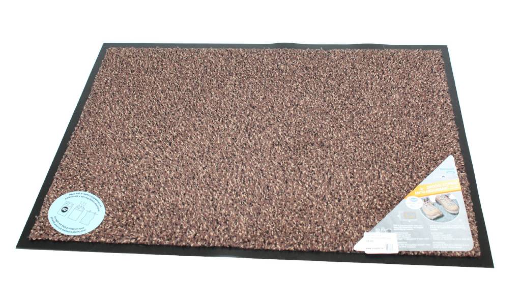 Droogloopmat Flexi met boord 50 x 80 cm. Bruin (taupe)