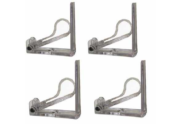 Tafelklemmen transparant set van 4 stuks