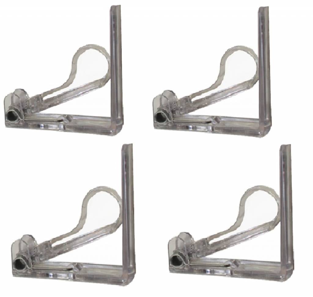 Tafelklemmen transparant set van 4 stuks