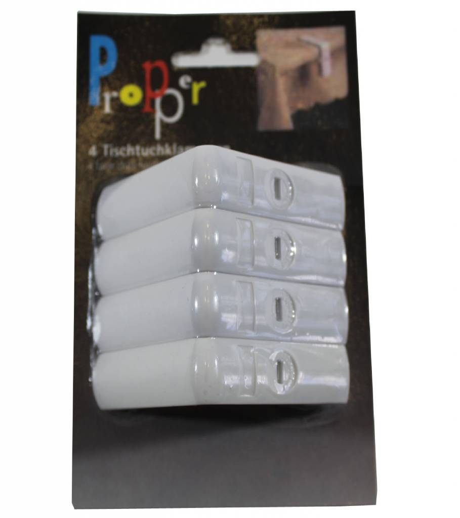Tafelklemmen Wit set van 4 stuks Tafelklemmen Wit set van 4 stuks