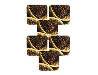 Onderzetter - set van 6 stuks - Koffiebonen
