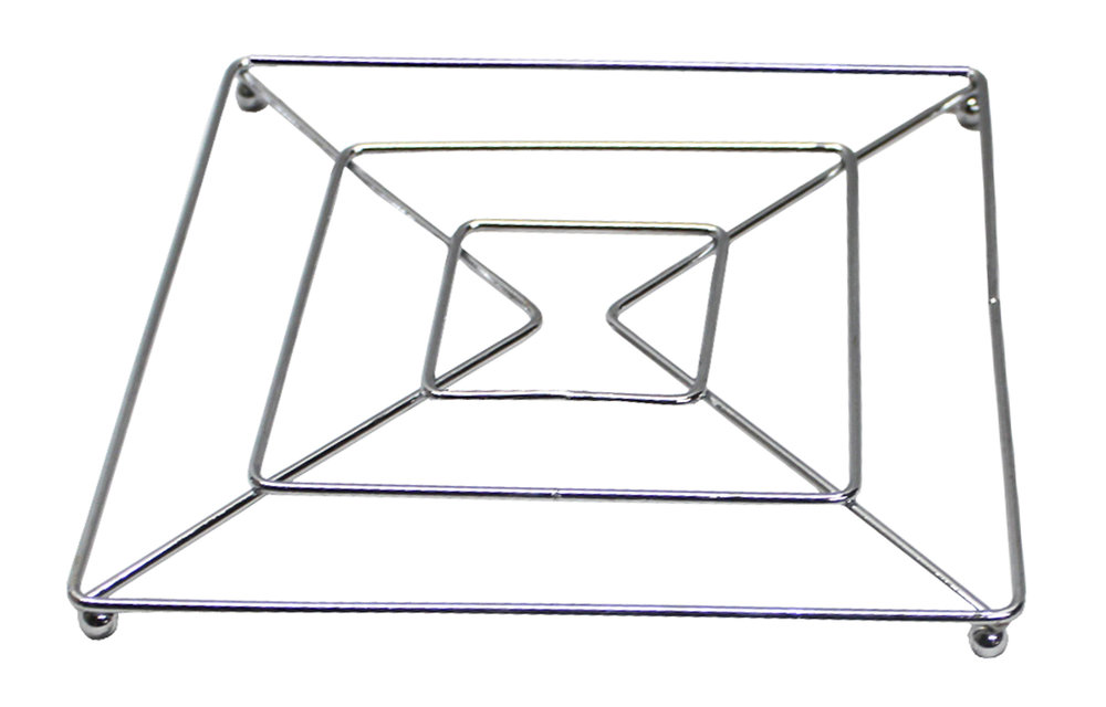 Pannenonderzetters metaal 18 x 18 cm. - set 4 stuks