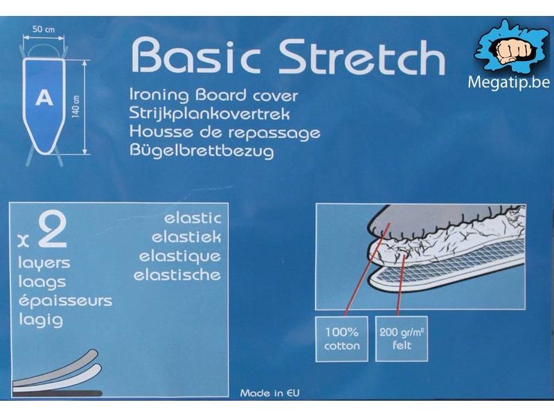 Strijkplankhoes 2 laags met elastiek A - Beige stip / Blue