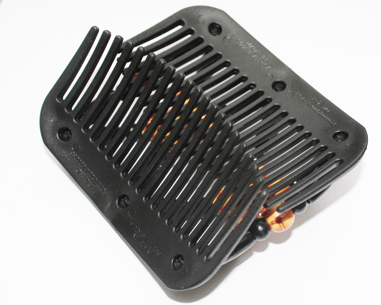 African Butterfly Hair Clips - Zwart / beige parels African Butterfly Hair Clips - Zwart / beige parels